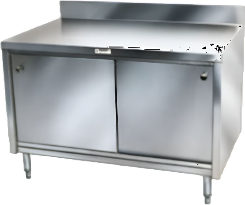 Winholt - 72" x 24" x 34" Stainless Steel Work Table with Sliding Door - STCT-BD2472 (Non-Cancelable Item, ETA 2-4 Weeks, SPECIAL ORDER)