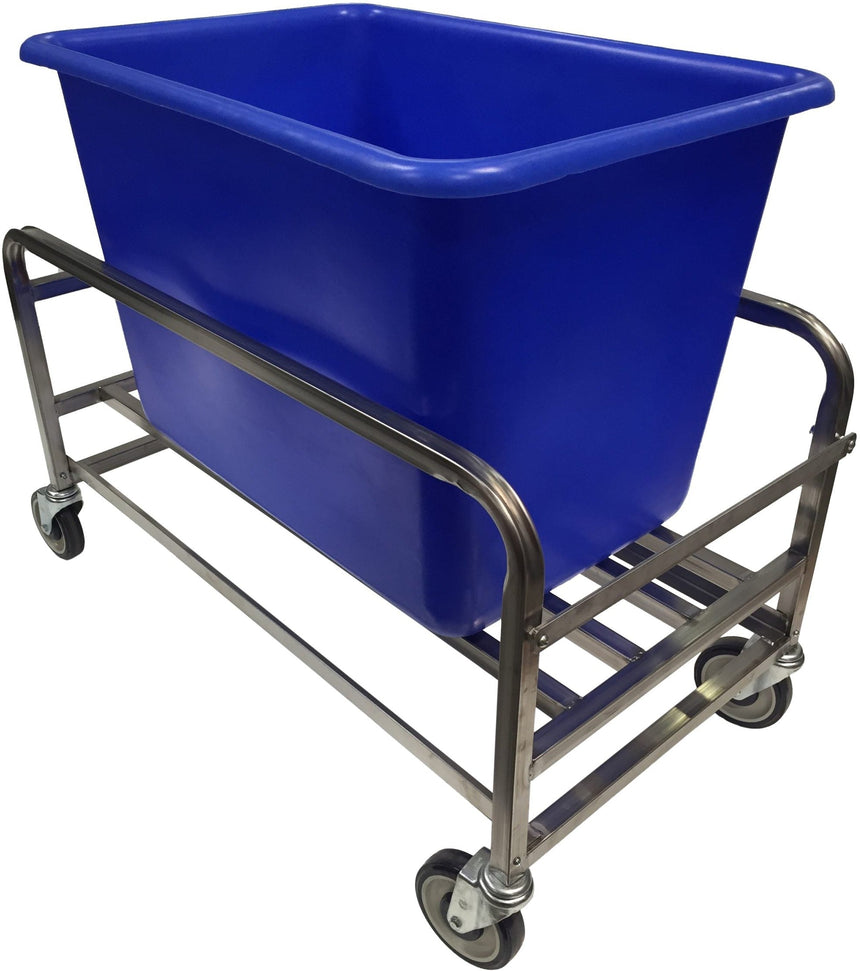 Winholt - 8-Bushel Stainless Steel Blue Bulk Mover Tub - SS-30-8-BL (Non-Cancelable Item, ETA 2-4 Weeks, SPECIAL ORDER)
