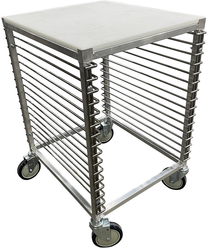 Winholt - Holds 10-18″ Trays, End Loading Poly Top Perimeter Bumper Half Height Pan Racks - AL-1810-H-PT-PB (Non-Cancelable Item, ETA 2-4 Weeks, SPECIAL ORDER)
