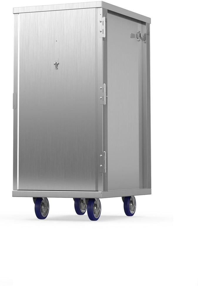 Winholt - Holds 32, 18″ x 26″ Pans Aluminum Enclosed Cabinet With Locking Casters - EC1832-C-LC (Non-Cancelable Item, ETA 2-4 Weeks, SPECIAL ORDER)