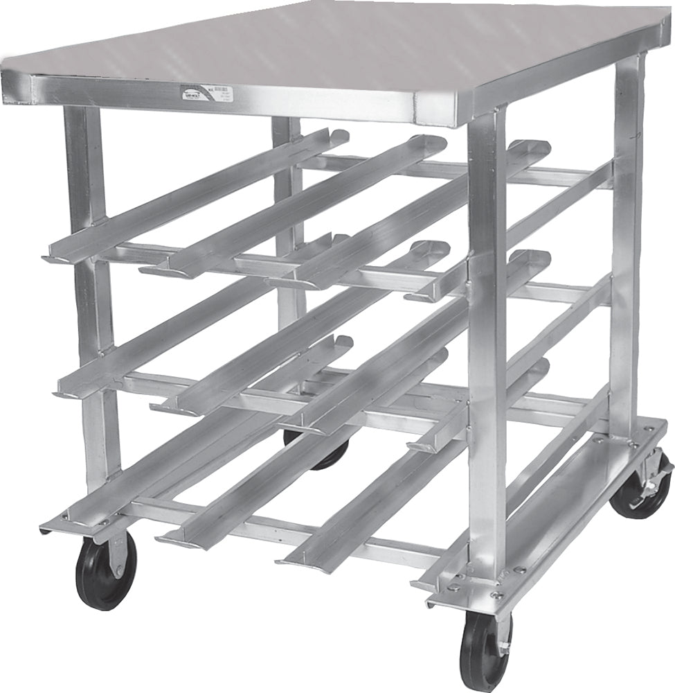 Winholt - Holds 54 #10 Cans 1/2 Height Poly Top Aluminum Can Rack- CR-54PT (Non-Cancelable Item, ETA 2-4 Weeks, SPECIAL ORDER)