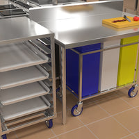 Winholt - Total Capacity 225 lbs Triple Ingredient Bin With 3 Clear Covers - 148PIB (Non-Cancelable Item, ETA 2-4 Weeks, SPECIAL ORDER)