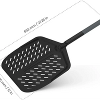 Witt - 12” Perforated Pizza Peel Black with Soft Grip Handle - WI48651034