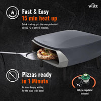 Witt - ETNA ROTANTE 2-Burner Stone Pizza Oven - WI80650065