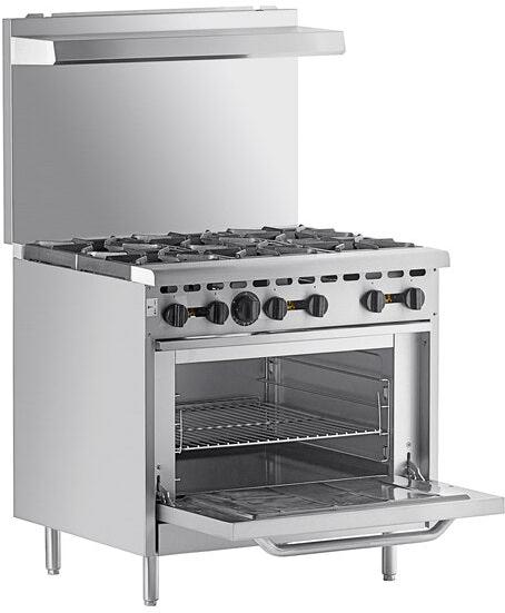 Wolf - 198,000 BTU Liquid Propane 36" Manual Range with 6 Burners and Standard Oven - WX36-6BP
