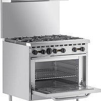 Wolf - 198,000 BTU Liquid Propane 36" Manual Range with 6 Burners and Standard Oven - WX36-6BP