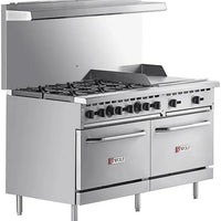 Wolf - 258,000 BTU Liquid Propane 60" Manual Range with 6 Burners, 24" Right Side Griddle, and 2 Standard Ovens - WX60F-6B24GP