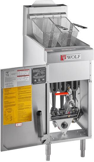 Wolf - 35-40 lbs Capacity 90,000 BTU Natural Gas Floor Fryer - WF300-1