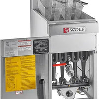 Wolf - 45-50 lbs Capacity 120,000 BTU Liquid Propane Floor Fryer - WF400-2