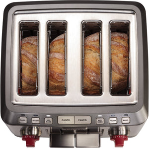 Wolf Gourmet - 4-Slice Extra Wide Slot Toaster - WGTR154S-C