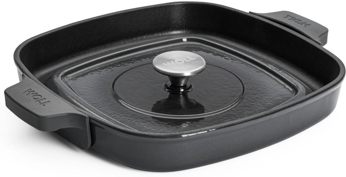Woll - 11" x 11" Black Iron Non-Stick Grill With Press (28 x 28 CM) - 628-2CI-030