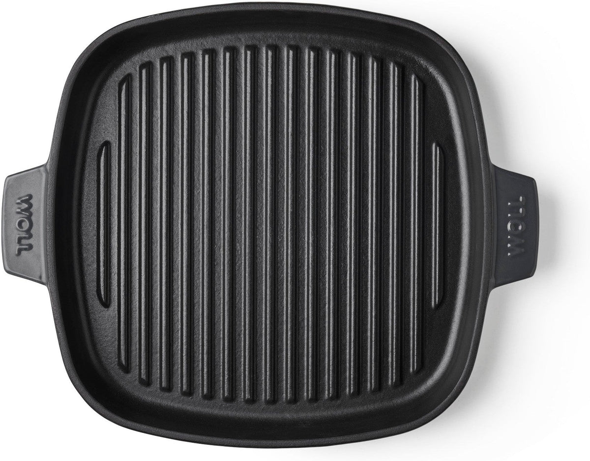 Woll - 11" x 11" Black Iron Non-Stick Grill With Press (28 x 28 CM) - 628-2CI-030