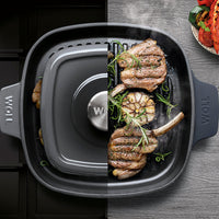 Woll - 11" x 11" Black Iron Non-Stick Grill With Press (28 x 28 CM) - 628-2CI-030
