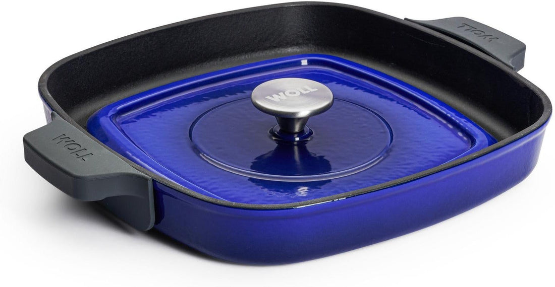 Woll - 11" x 11" Blue Iron Non-Stick Grill With Press (28 x 28 CM) - 628-2CI-020