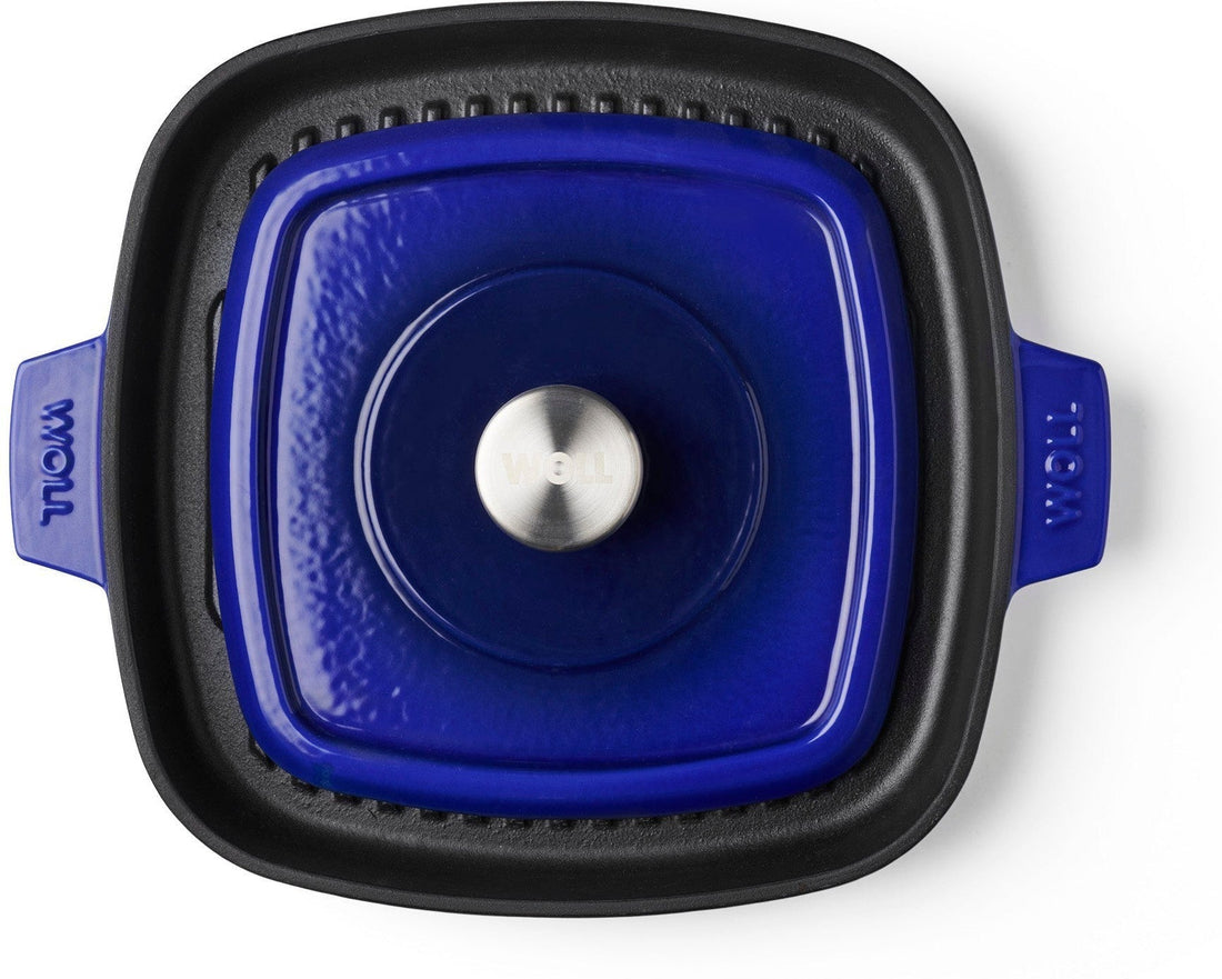 Woll - 11" x 11" Blue Iron Non-Stick Grill With Press (28 x 28 CM) - 628-2CI-020