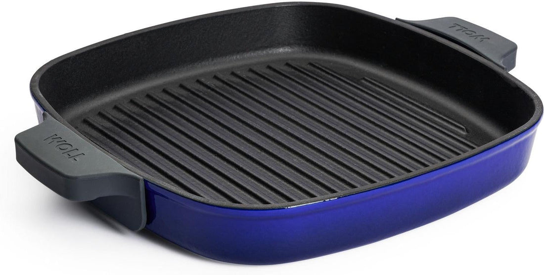 Woll - 11" x 11" Blue Iron Non-Stick Grill With Press (28 x 28 CM) - 628-2CI-020