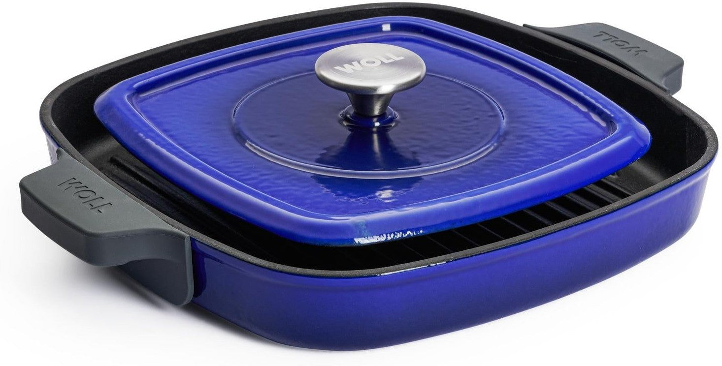 Woll - 11" x 11" Blue Iron Non-Stick Grill With Press (28 x 28 CM) - 628-2CI-020
