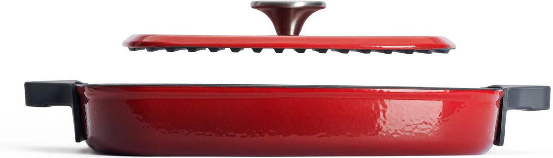 Woll - 11" x 11" Red Iron Non-Stick Grill With Press (28 x 28 CM) - 628-2CI-010