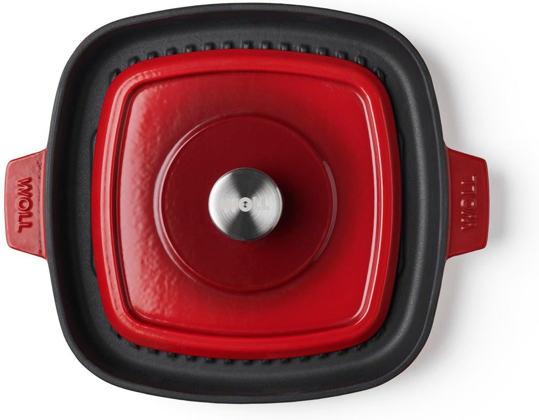 Woll - 11" x 11" Red Iron Non-Stick Grill With Press (28 x 28 CM) - 628-2CI-010