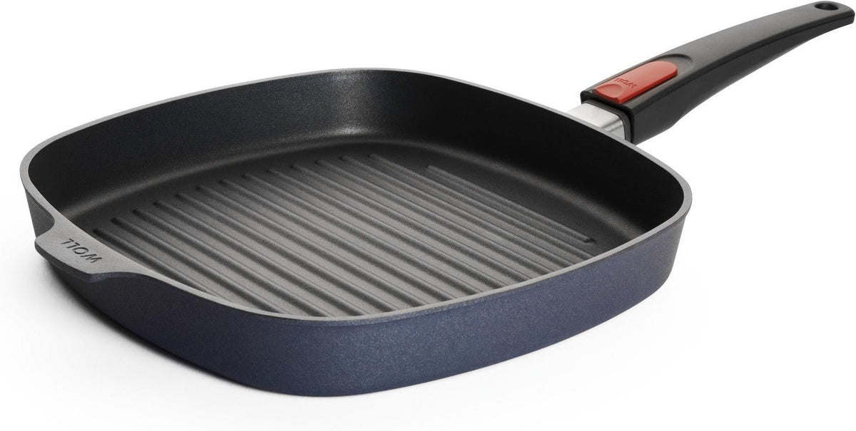 Woll - Diamond Lite 11" Non-Stick Grill Pan With Black Detachable Handle and Lid - 628-1DPIL