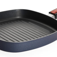 Woll - Diamond Lite 11" Non-Stick Grill Pan With Black Detachable Handle and Lid - 628-1DPIL