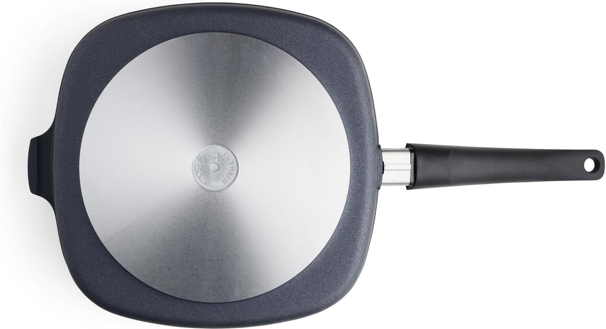 Woll - Diamond Lite 11" Non-Stick Grill Pan With Black Detachable Handle and Lid - 628-1DPIL