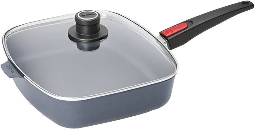Woll - Diamond Lite 11" Non-Stick Grill Pan With Black Detachable Handle and Lid - 628-1DPIL