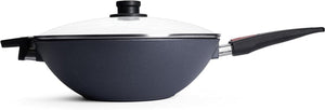 Woll - Diamond Lite 12.6" Non-Stick Wok & Stir Fry Pan with Black Detachable Handle and Lid (32 CM) - 11032DPIL