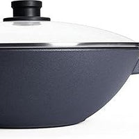 Woll - Diamond Lite 13.4" Non-Stick Black Wok & Stir Fry Pan with Detachable Handle and Lid (34 CM) - 11034DPIL