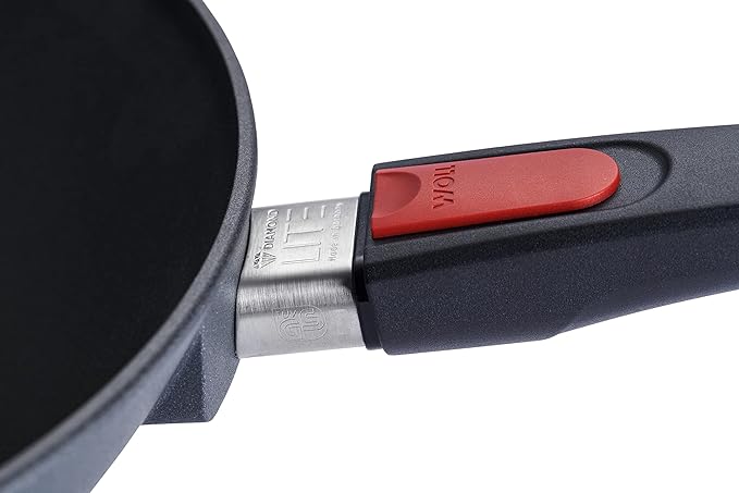 Woll - Diamond Lite 13.4" Non-Stick Black Wok & Stir Fry Pan with Detachable Handle and Lid (34 CM) - 11034DPIL