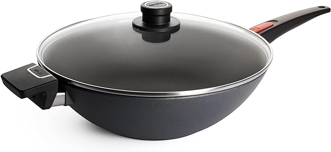 Woll - Diamond Lite 13.4" Non-Stick Black Wok & Stir Fry Pan with Detachable Handle and Lid (34 CM) - 11034DPIL