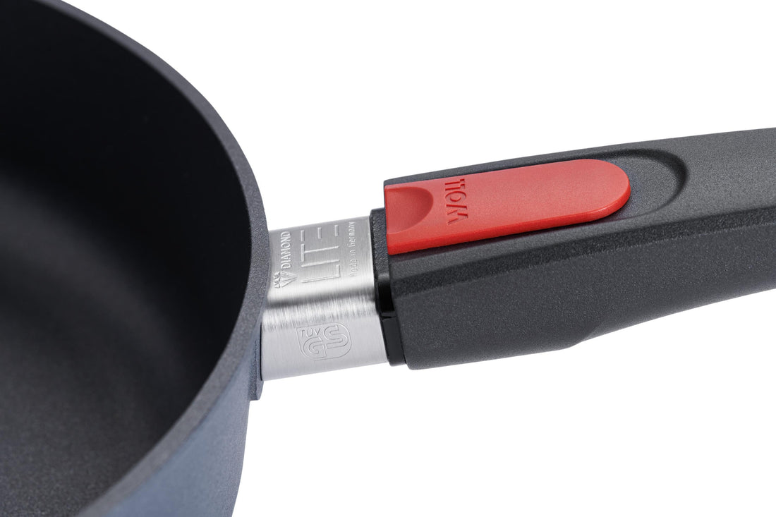 Woll - Diamond Lite 9.4" Non-Stick Saute Pan With Black Detachable Handle and Lid (24 CM) - 1724DPIL