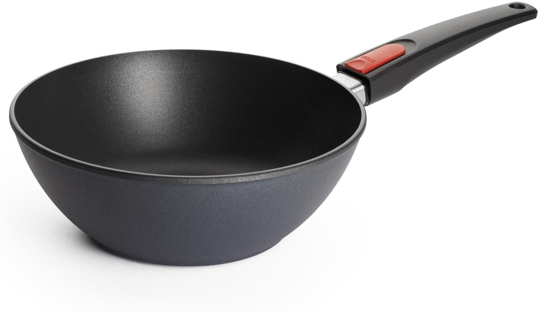 Woll - Diamond Lite 9.4" Non-Stick Wok & Stir Fry Pan With Black Detachable Handle and Lid (24 CM) - 1024DPIL
