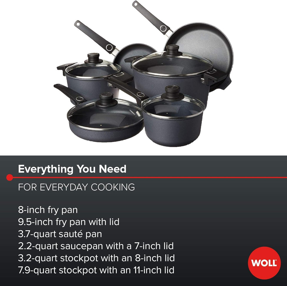 Woll - Diamond Lite Induction Non-Stick 10 PC Cookware Set - SET10DPI