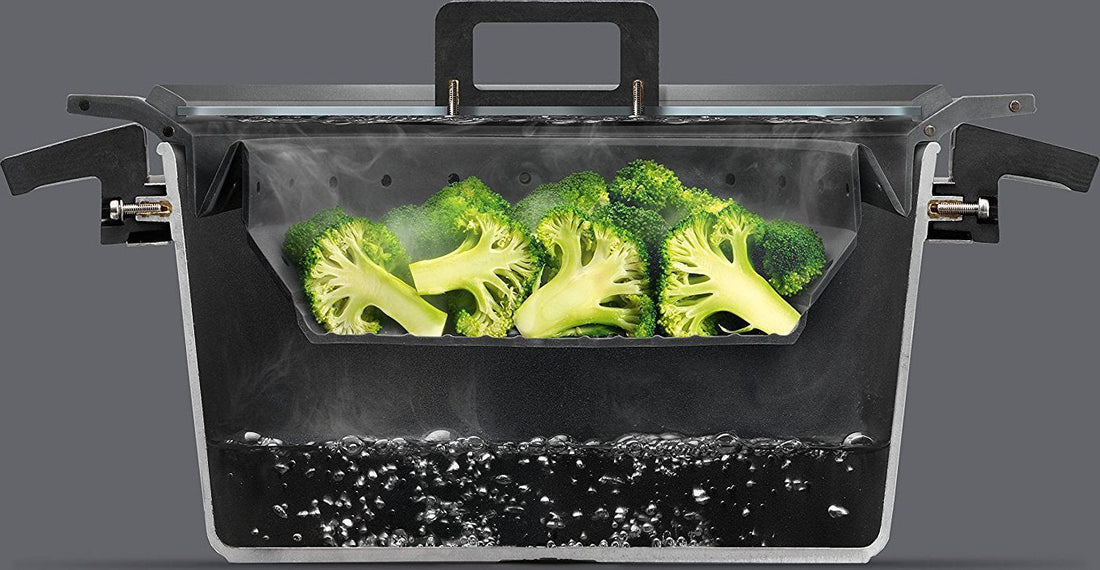 Woll - Diamond Plus 8 QT Concept Induction Stock Pot with Lid & Silicone Insert - W128-1CPI