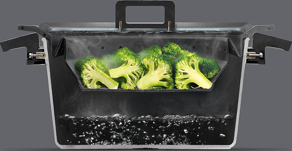 Woll - Diamond Plus 8 QT Concept Induction Stock Pot with Lid & Silicone Insert - W128-1CPI