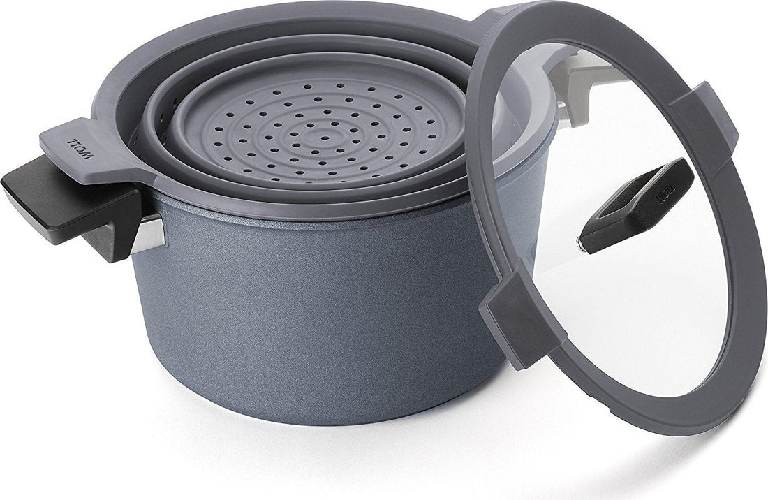 Woll - Diamond Plus 8 QT Concept Induction Stock Pot with Lid & Silicone Insert - W128-1CPI