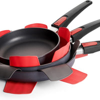 Woll - Red & Grey, Pack of 3 Silicone Pan Protectors, 3 pcs - PPSET1