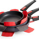 Woll - Red & Grey Set of 3 Silicone Pan Protectors, 3 pcs - PPSET1