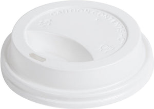 YesEco - 10-20 Oz White Dome Hot Cup Lid, 1000/Cs - DOM1020-WHT