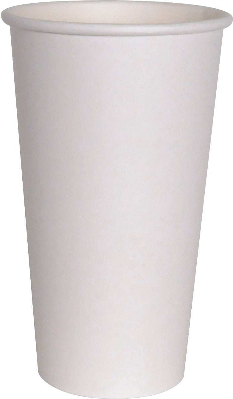 YesEco - 20 Oz White Paper Hot Cup, 500/Cs - HOT20W-500