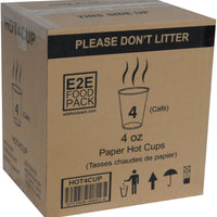 YesEco - 4 Oz Paper Coffee Hot Cup, 1000/Cs - HOT4CUP
