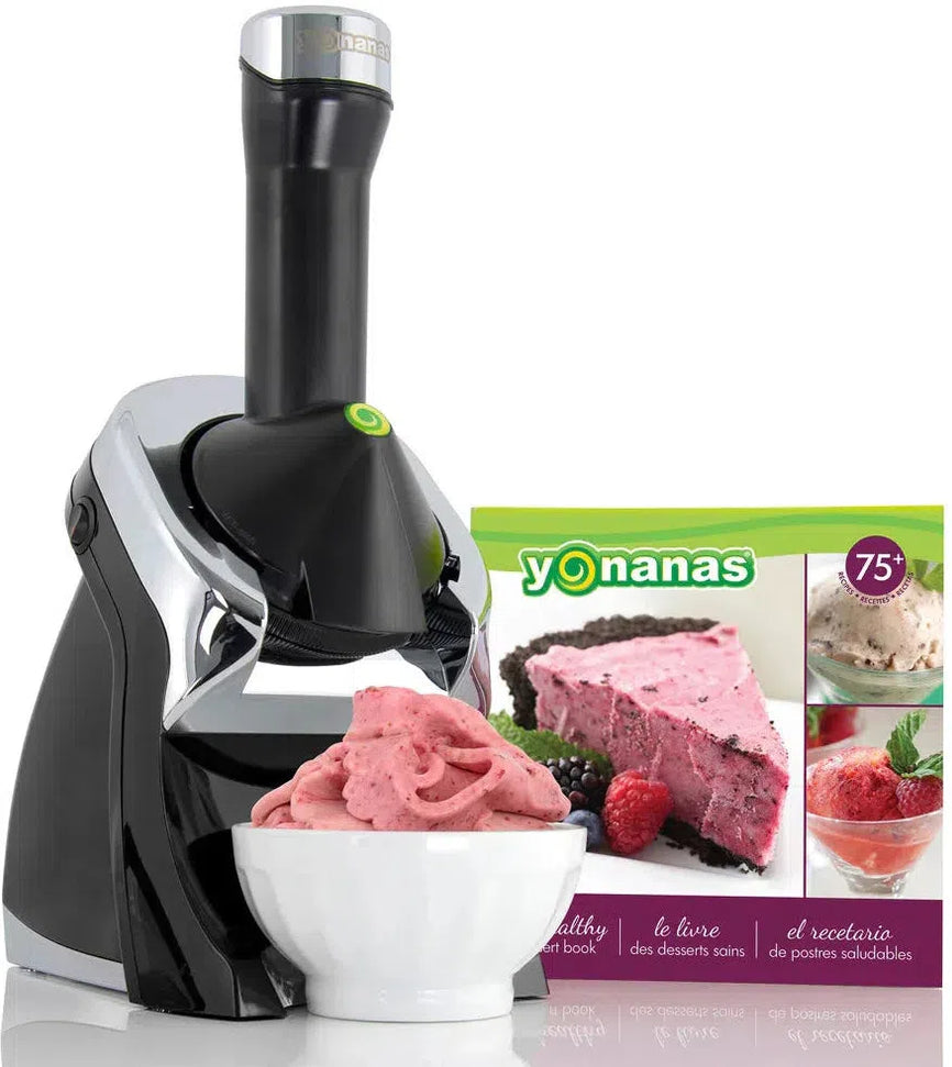 Yonanas - 200 Watts Black Classic Vegan Non-Dairy Frozen Fruit Soft-Serve Dessert Maker - IC0902BK13