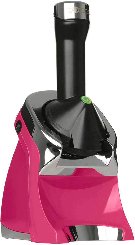 Yonanas - 200 Watts Hot Pink Deluxe Vegan Frozen Soft-Serve Dessert Maker with Premium Chrome Design - IC0988HP13 - DISCONTINUED