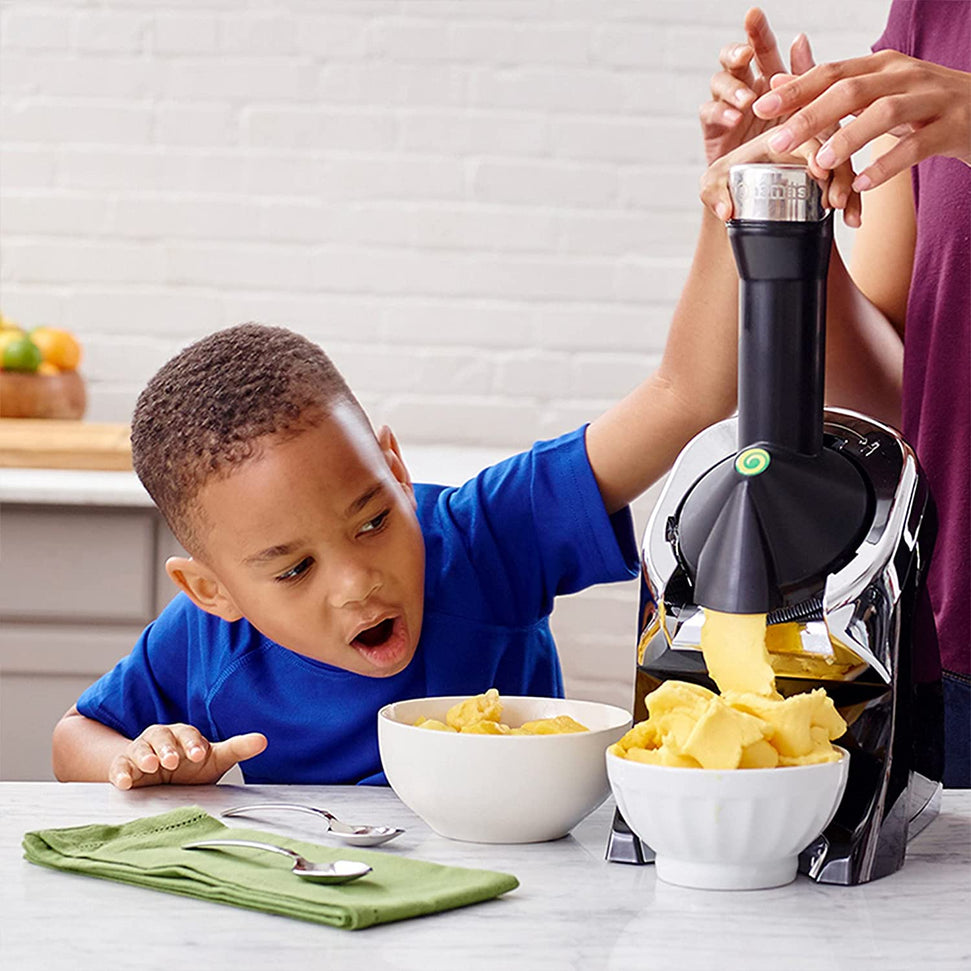 Yonanas - 200 Watts Teal Deluxe Vegan Frozen Soft-Serve Dessert Maker with Premium Chrome Design - IC0988TL13 - DISCONTINUED