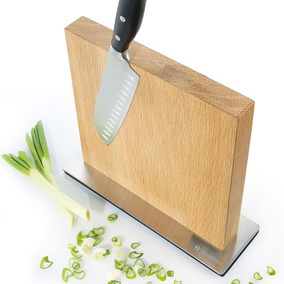 Zassenhaus - 11" Oak Wood Magnetic Knife Block - M078084