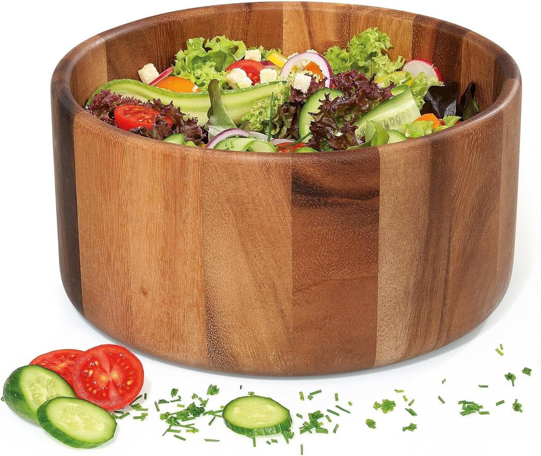 Zassenhaus - 11.8" Large Natural Acacia Wood Salad Serving Bowl - M059168