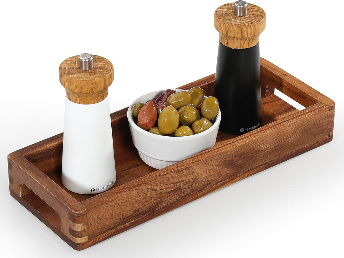 Zassenhaus - 13" Rectangular Acacia Wood Serving Tray - M059229