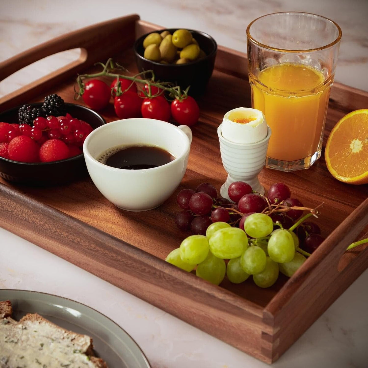 Zassenhaus - 17" Rectangular Acacia Wood Serving Tray - M055535