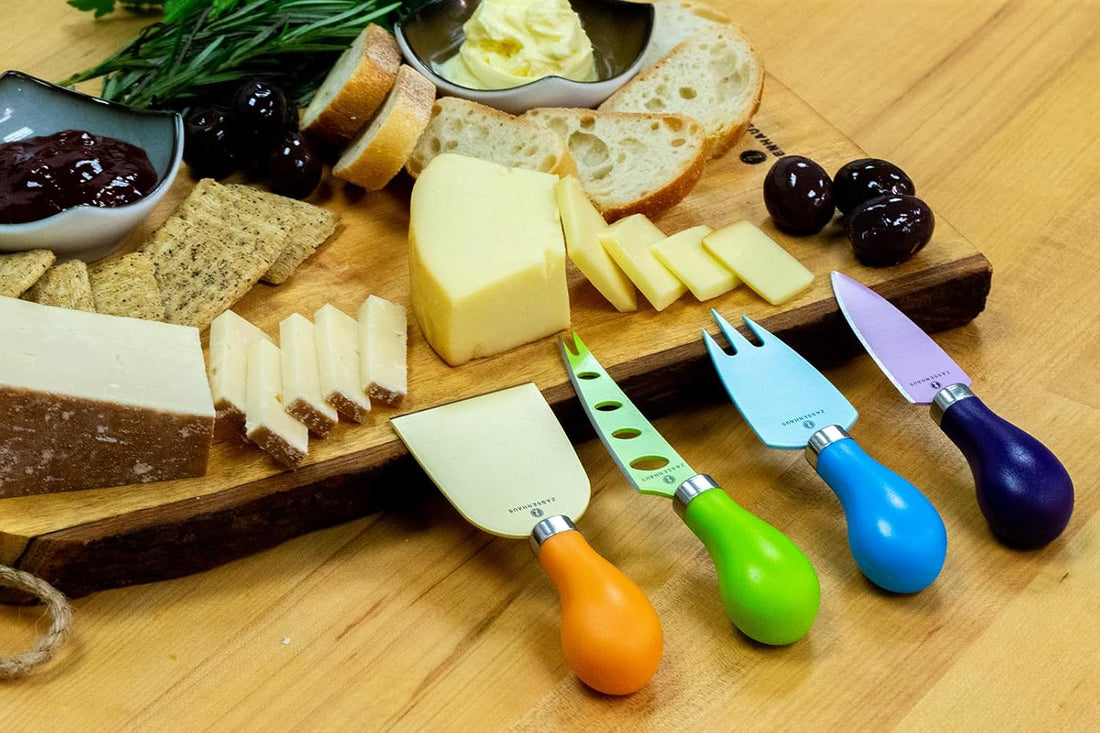 Zassenhaus - 4 Stainless Steel Blades with Non-Stick Coating Cheese Knife Set - M071139